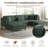 Seemab 5 - Piece Upholstered Hunter Green Corduroy Modular Sectional with Pillow Back and Removable Ottoman-1357576013-1348314284