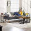 Brinnley 3 - Piece Living Room Table Set, Coffee Table and End Table Set, Modern Industrial Accent Tables with Storage Shelf, Round Coffee Table Set of 3 for Apartment Home  (Set of 3)-1366247986