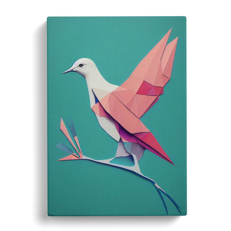 Gerson Dove Bird Paper - Wrapped Canvas, 76cm H x 50cm W x 3cm D