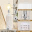 Ensemble de 2 grandes lampes rotatives en céramique blanches 28,5 po à 4 voies pour salon