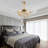 42" Modern Gold Round LED Ceiling Fan Light With Remote Control 6 speeds 3 Colors