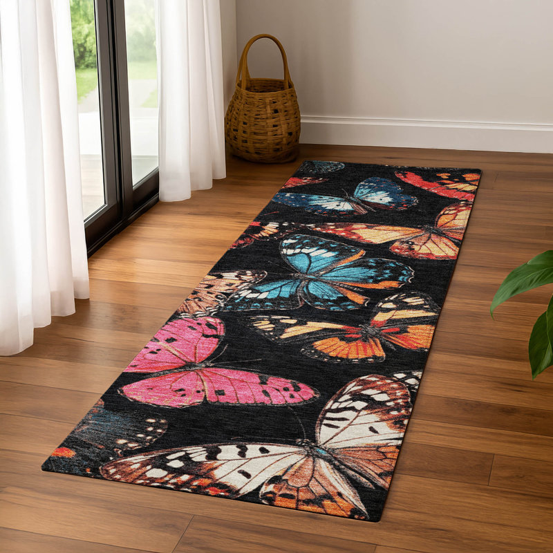 Tapis Premium lavable à la machine Mayfield AMF2201, Tapis de couloir 2 pi 3 po x 7 pi 6 po, Noir