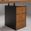 Bureaux rectangulaires en bois massif brun clair + bureaux en fer-107978741-107978739
