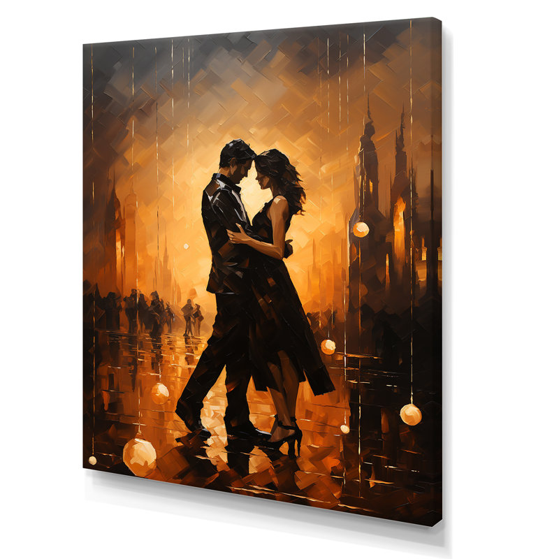 «Dance Tango Couple Harmony I» sur toile, Toile tendue, H 20 po x l 12 po x P 1 po