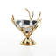 Manzanita Metal Abstract Posh & Luxe Decorative Bowl in Silver/Gold