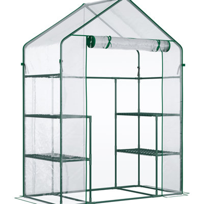 Ensemble de serre portative, 1,5 m x 0,75 m x 1,98 m, 3 étagères, bâche, améliore la productivité et la qualité de votre jardin, favorise la croissance des plantes