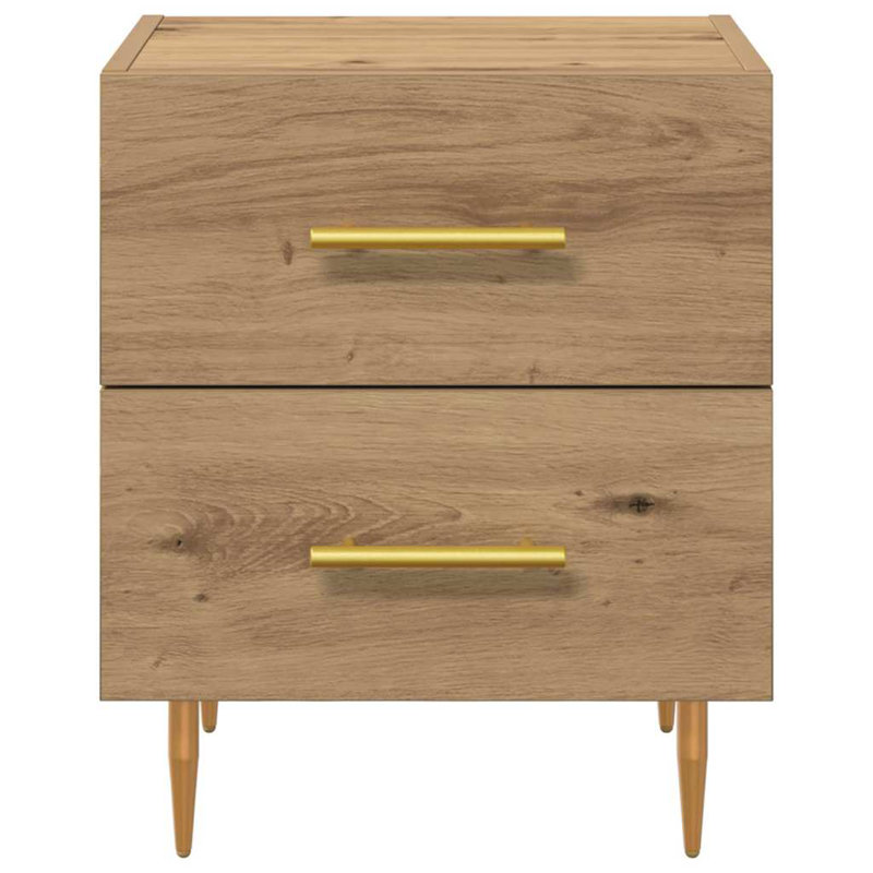 40cm W Manufactured Wood Bedside Table, Artisan Oak