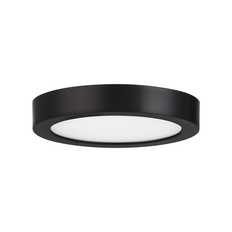 Plafonnier encastré Raed, H 0,9 po x l 5,3 po x P 5,3 po, Noir