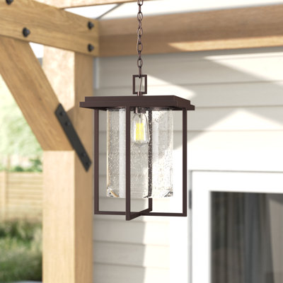 Luminaire suspendu d'extérieur 1 lumière de 8 po de largeur Blackburn