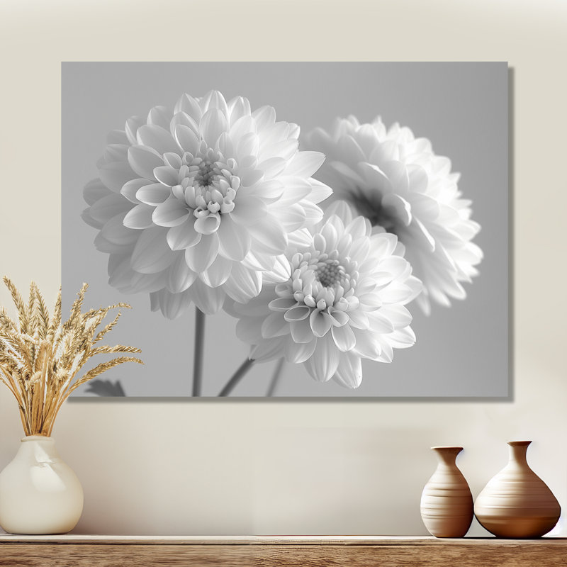 Monochromes blanc noir maman botanique beauté II - décoration murale mamans, H 12 po x l 20 po, Toile tendue