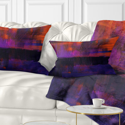 Blue Vs Red Textures - Abstract Printed Pillow