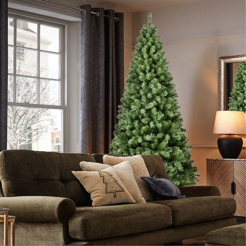 Arbre de Noël artificiel de 7 pi avec 400 lumières Ul, 1072 pointes, fonction de mémoire, support pour une apparence complète dans les petites zones