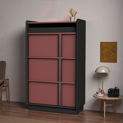 31.5" W Solid Wood Shoe Storage Cabinet