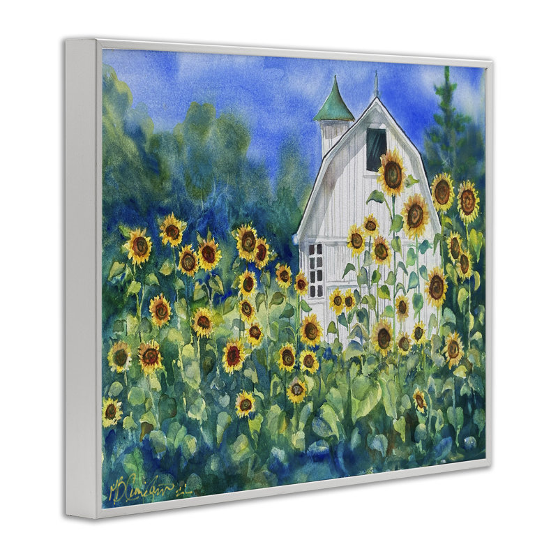 Hautes tournesols campagnards, estampe numérique par MB Cunningham, H 24 po x l 30 po x P 1,5 po