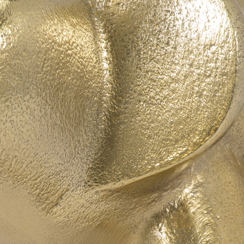 Deenna Elephant Figurine Metal Aluminum Metallic Finish 8" Gold for Home Office Bedroom Living Room Decor