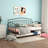 Twin Daybed With Twin Trundle Elegant Art Children's Daybed With Trundle – Sturdy, Anti-Noise  Easy To Install-1171681483