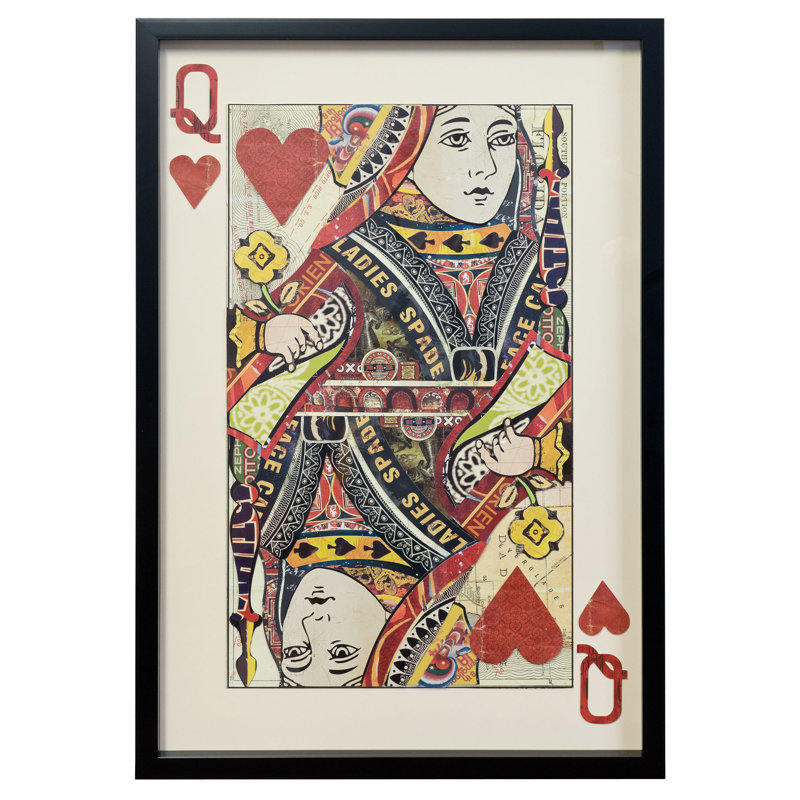 3D Collage Queen Of Hearts - Single Picture Frame Print