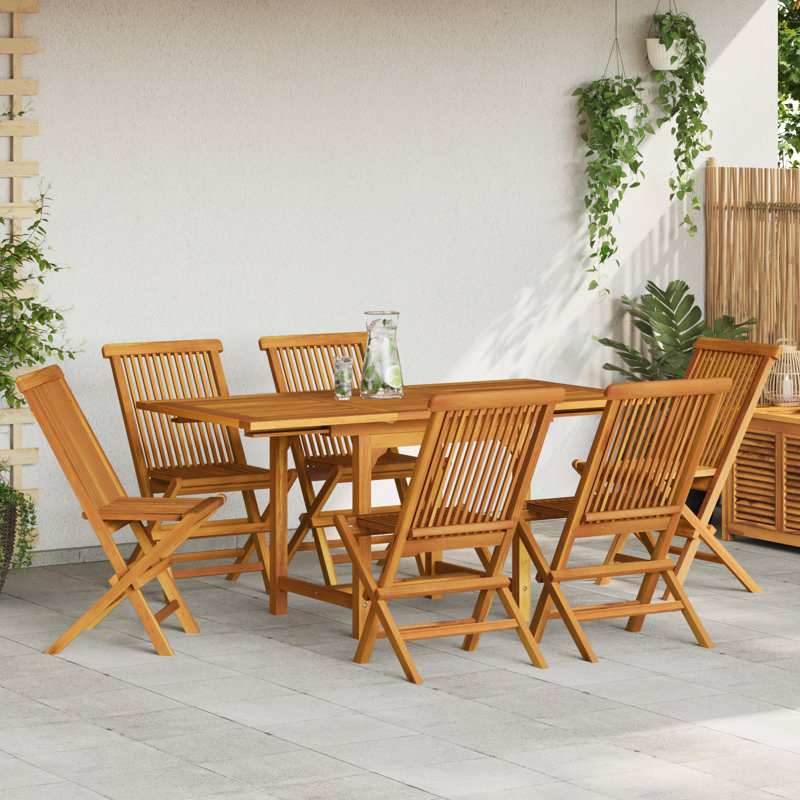 Zaynab 6 - Person Patio Dining Set with Rectangular Table