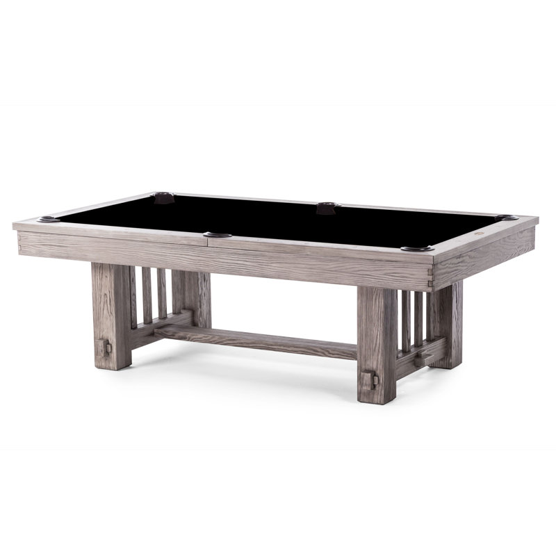 White Billiards L Pool Table, 32" H x 54.5" W x 99" L