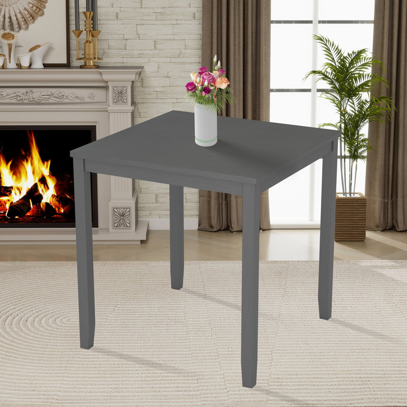 Table de salle à manger Denaysha, H 36 po x L 34,5 po x l 34,5 po, Gris