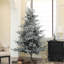 Arbre de Noël artificiel pin 7,5 pi avec 1218 pointes enneigées, support en métal pliable, assemblage facile, arbre de Noël à charnières pour les fêtes à la maison
