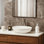 Lavabo vasque de salle de bain ovale en céramique blanc 16 po x 13 po x 5,5 po Eleen