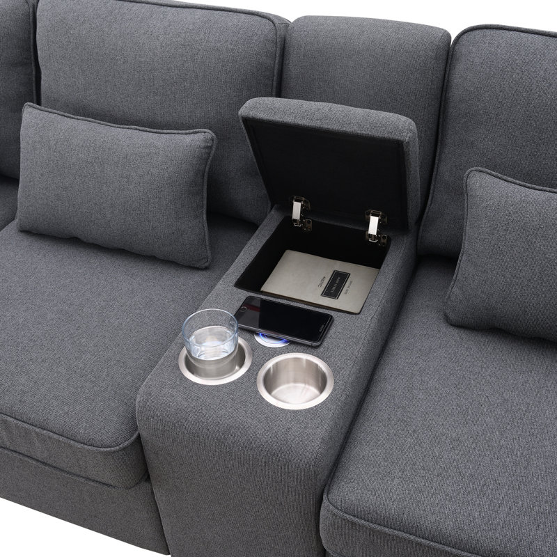 Canapé usb moderne en lin usb console pour le salon