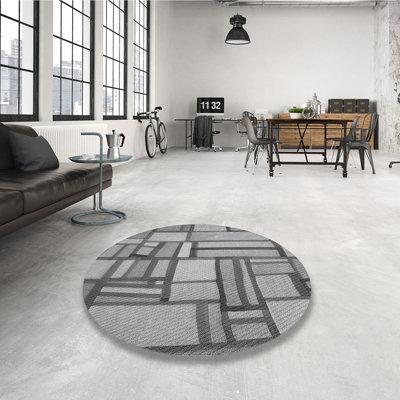 Tapis gris tissé à la machine