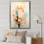 «Pastel Grace», impression sur toile à motif géométrique moderne sur toile or rose
