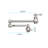 Wall Mounted Pot Filler In Brushed Nickel, Facilitates Filling, Double Handles For Precise Water Release, Exterior Mount Faucet Easy Flow Control, Corrosion And Fingerprint Surface, Quality Aerator