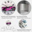 Belle vieille voiture magenta sur fond gris - horloge murale industrielle-1890940189