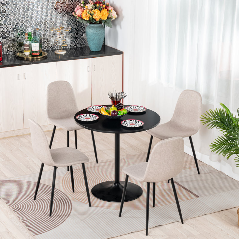 Upholstered Dining Chairs, Black