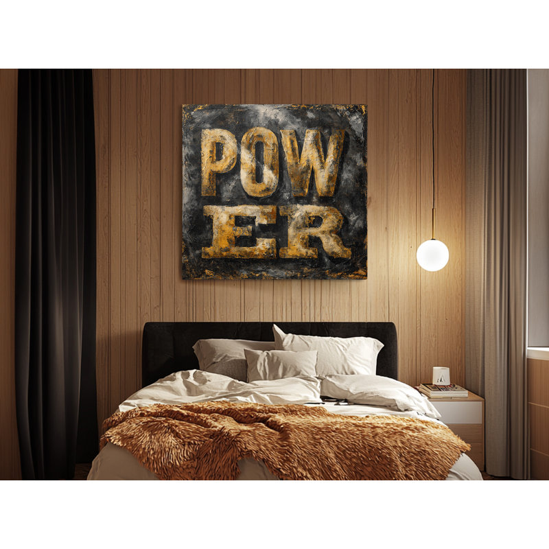 Reproduction d'art, impression industrielle sur toile, typographie industrielle, 30 po x 30 po