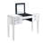 Marabelle Mirrored 4 Drawers Makeup Flip Top LED Vanity Table