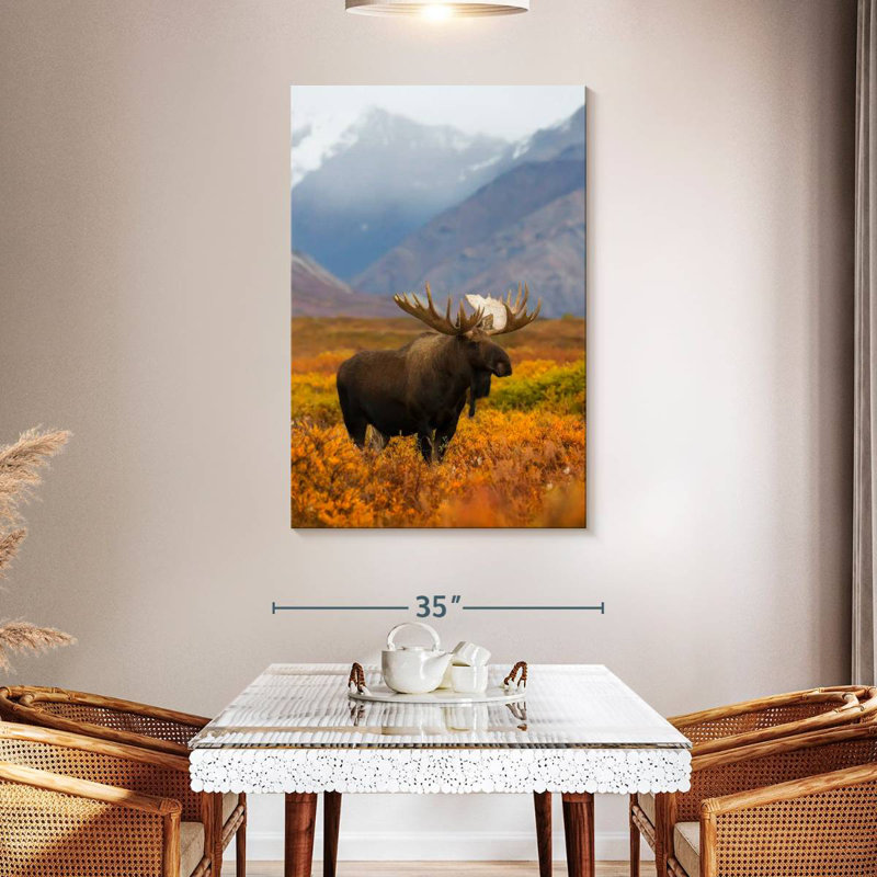 Brampt Moose In Pasture, 48" H x 32" W