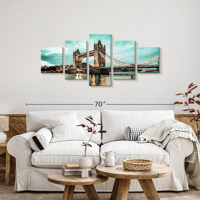 London Bridge Nightfall, 24" H x 55" W
