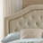 Queen Sized Headboard - Contemporary Look With Button And Diamond Stitch Nailhead Accents Beige Upholstery Assembly Needed For Luxury Required-1579666597-1579666593