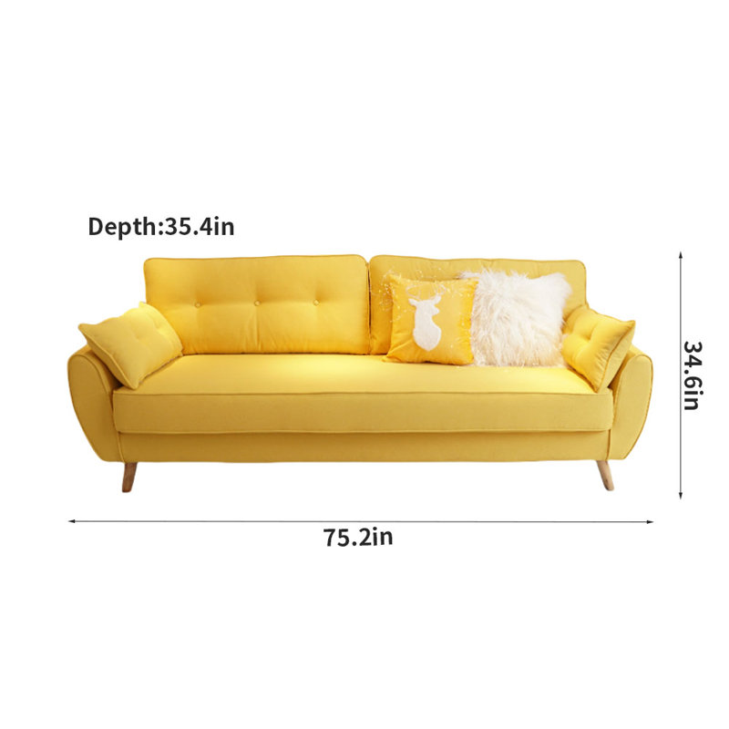 Causeuse Simple Simple, Jaune