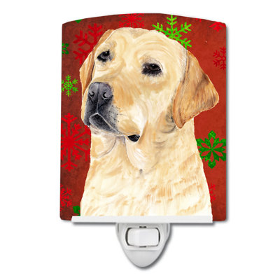 Spaniel Snowflakes Holiday Ceramic Night Light