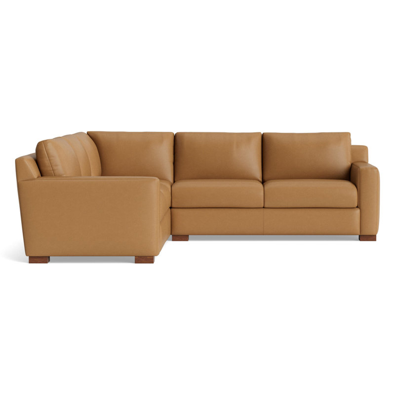 Catalina Corner Sectional, Left Hand Facing, Leather - Butterscotch