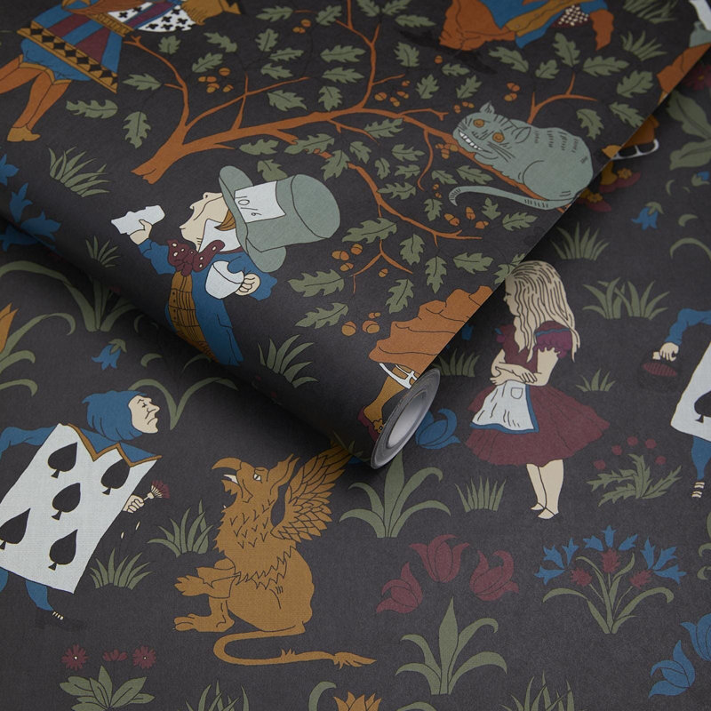 Alice in Wonderland Wallpaper, Noir
