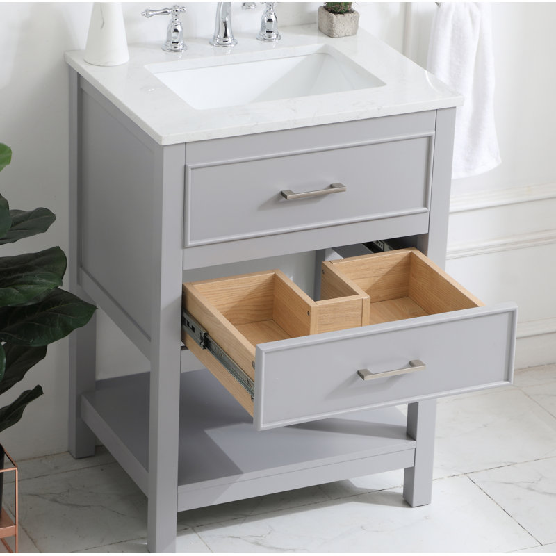 Ensemble de meuble-lavabo simple 24 po Sinclaire, Gris