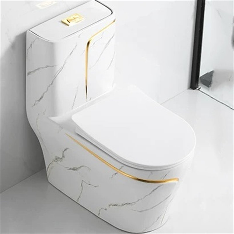 Toilette monobloc allongée 1,6 gallons GPF anti-odeur et silencieuse (siège inclus)