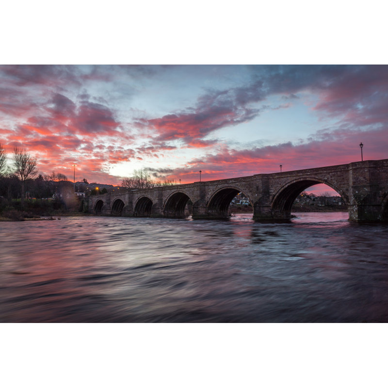 Bridge Of Dee Sunrise by Colin_Hunter - Wrapped Canvas Print, 30cm H x 46cm W