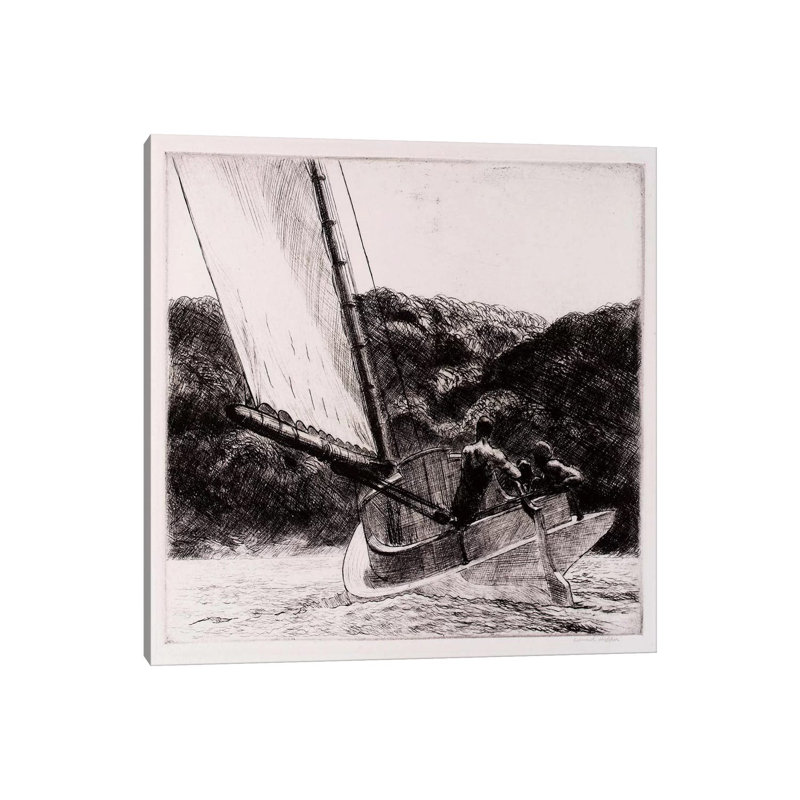 The Cat Boat by Edward Hopper - Wrapped Canvas Print, 66.04 cm H x 66.04 cm W x 1.91 cm D