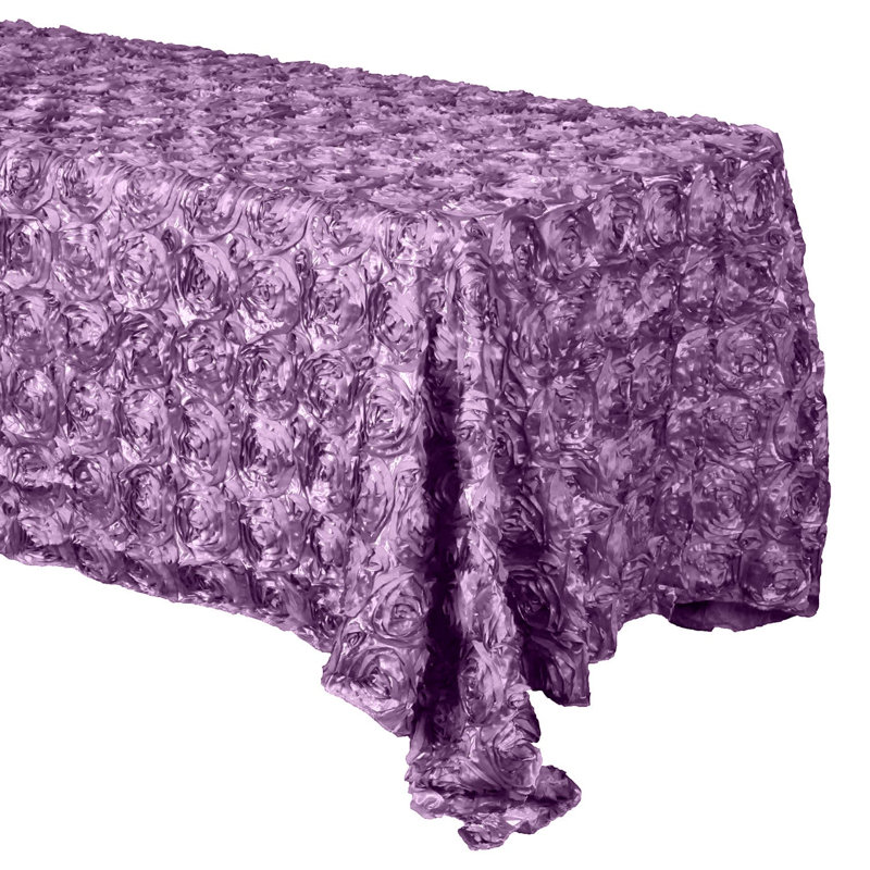 Silvie Floral Polyester Tablecloth, Lavender, 60" x 48"