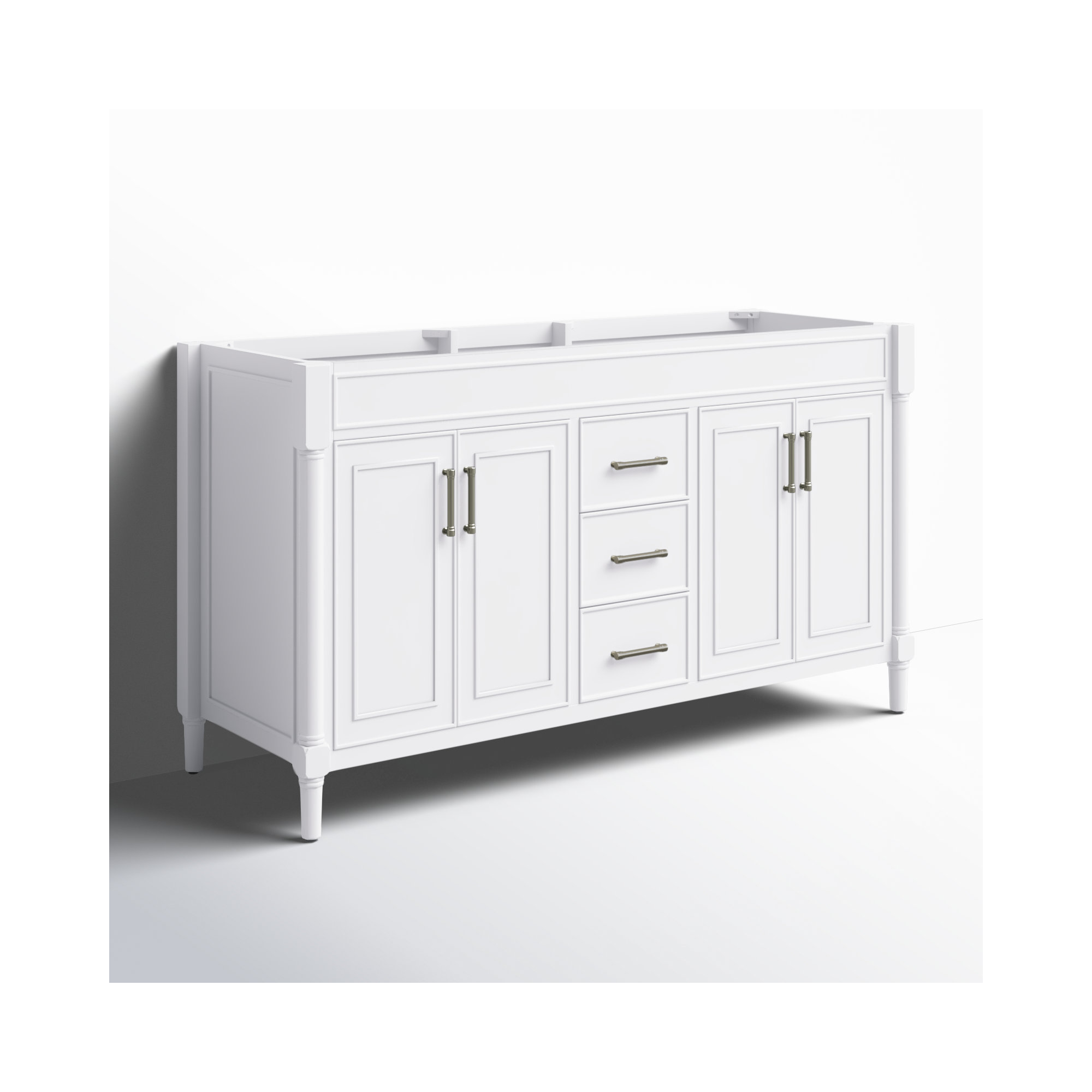 Addison 60'' Double Bathroom Vanity Base, White
