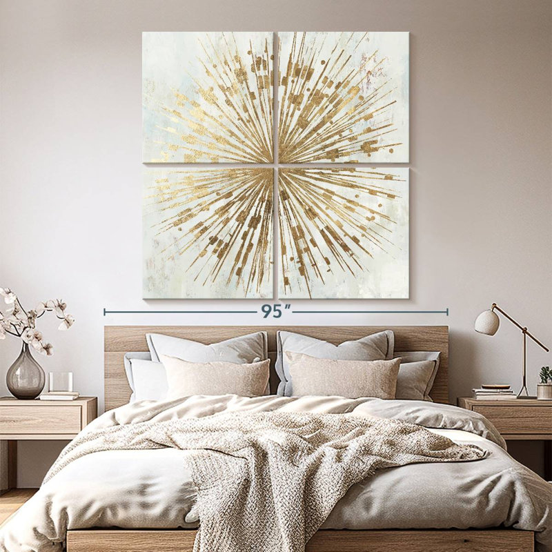 «Golden Star», reproduction d'art sur toile, H 74 po x l 74 po x P 1,25 po