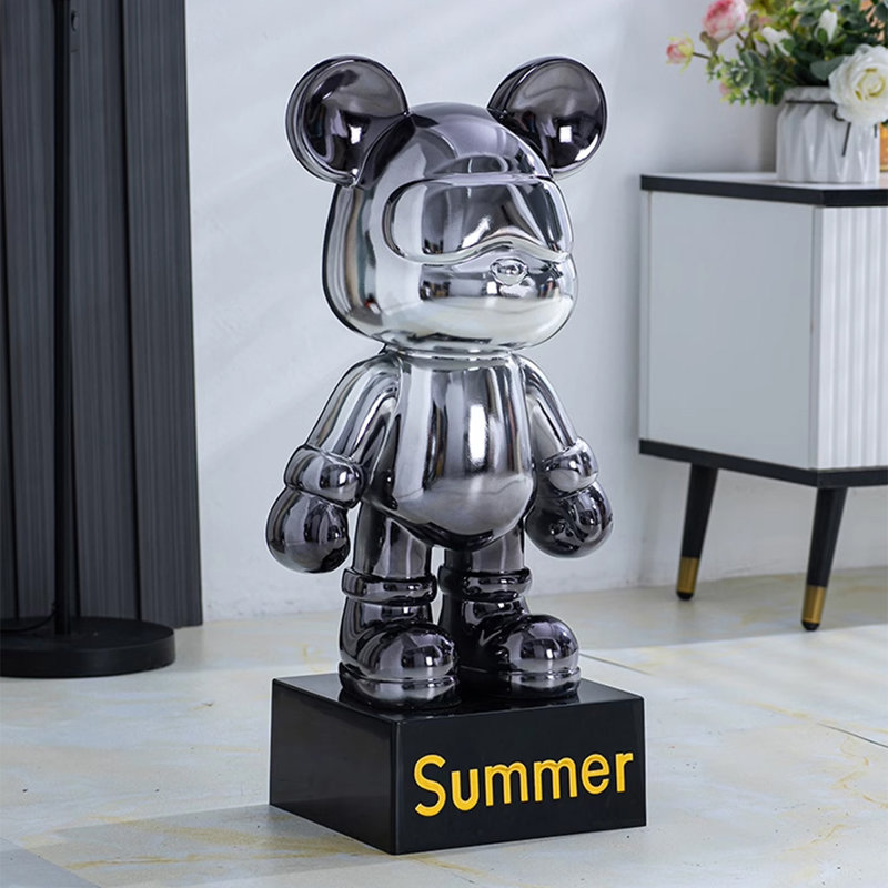 Luxury-Lite Minimalist Bear Money Box Resin Decoration Item