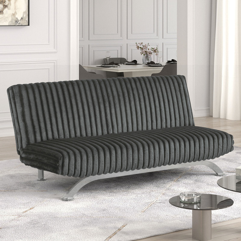 Canapé convertible Beasha, Gris anthracite